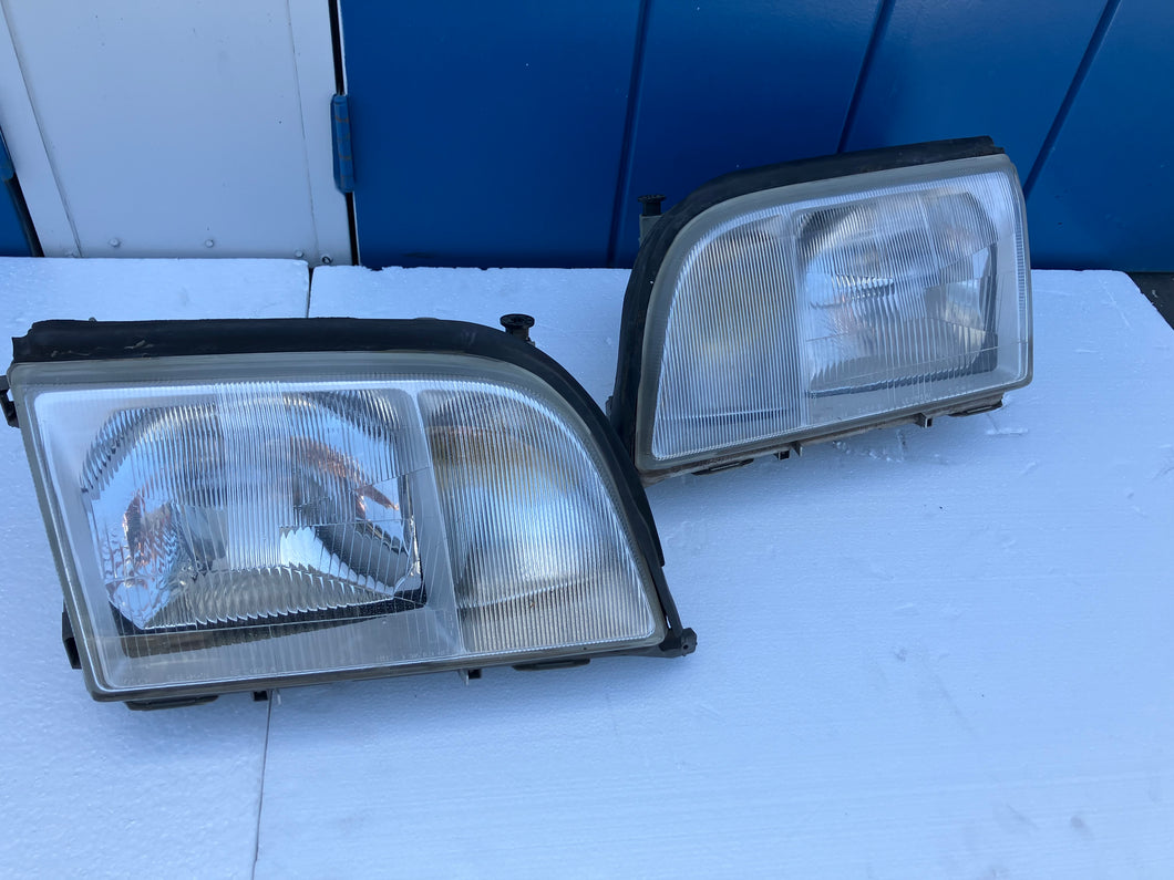 91-95 Mercedes Benz W140 S-class OEM Bosch headlights, pair