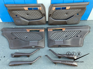 79-91 Mercedes Benz W126 LWB door panels set of 4 BROWN