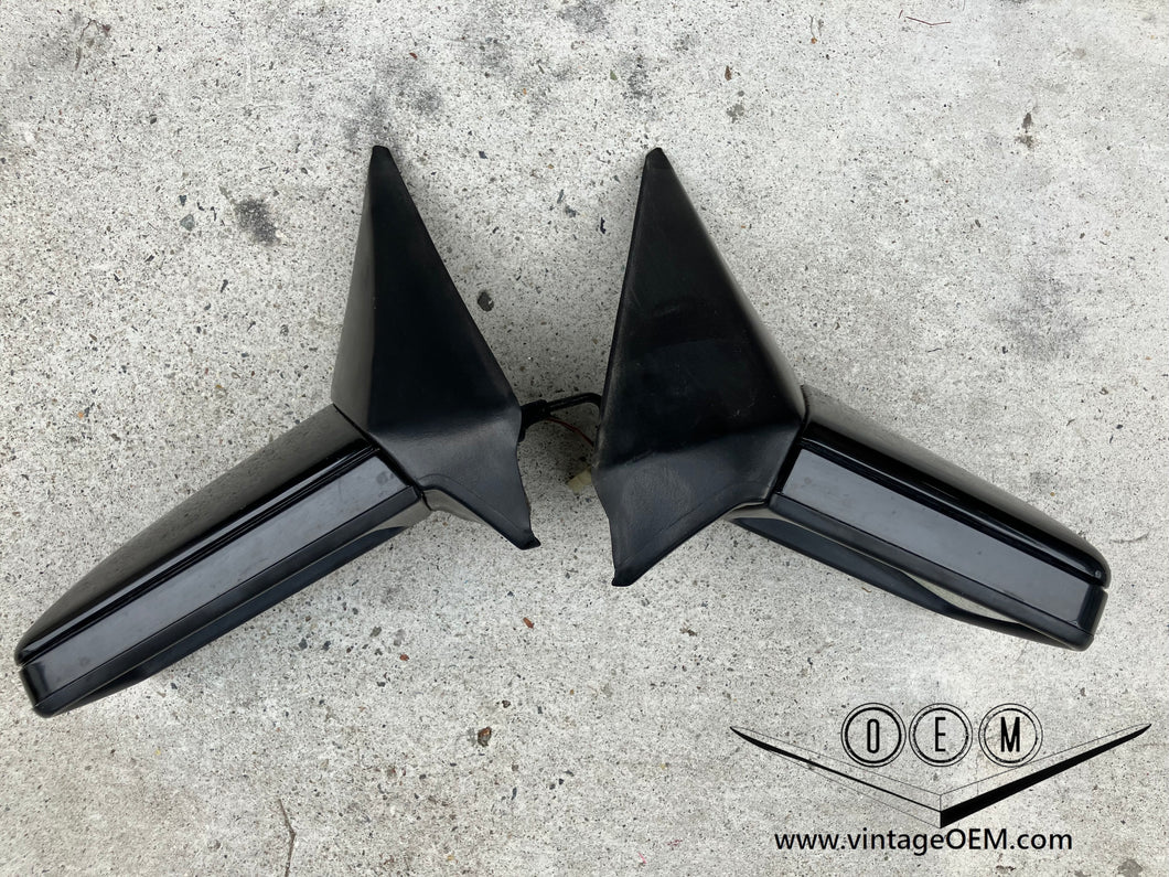 88-93 Mercedes Benz C124 OEM mirrors pair BLACK, mint