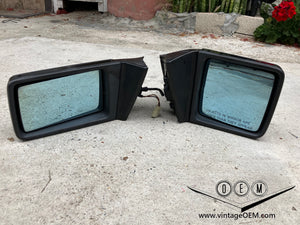 88-93 Mercedes Benz C124 OEM mirrors pair BLACK, mint