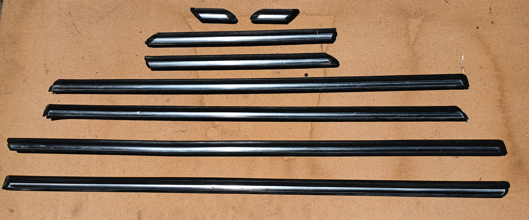 72-80 Mercedes Benz W116 LWB door trim moldings set 8pcs OEM