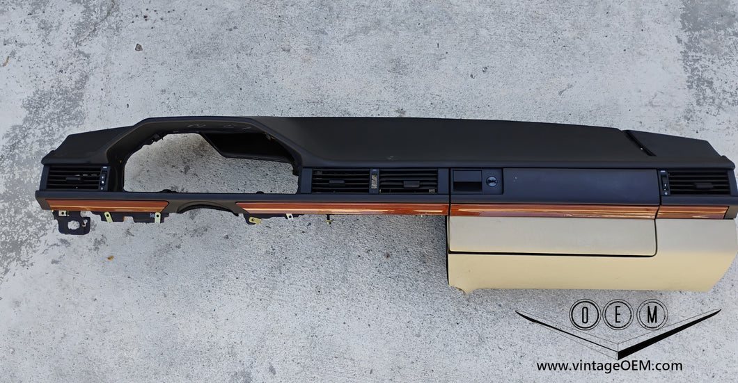 85-93 Mercedes Benz W124 OEM dashboard BLACK/BEIGE