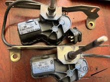 Load image into Gallery viewer, 79-91 Mercedes Benz W126 headlight wiper motors, trim and arms, tested OK
