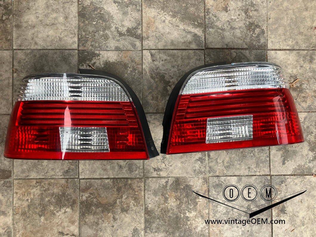 96-03 BMW E39 Sedan OEM taillights, pair.