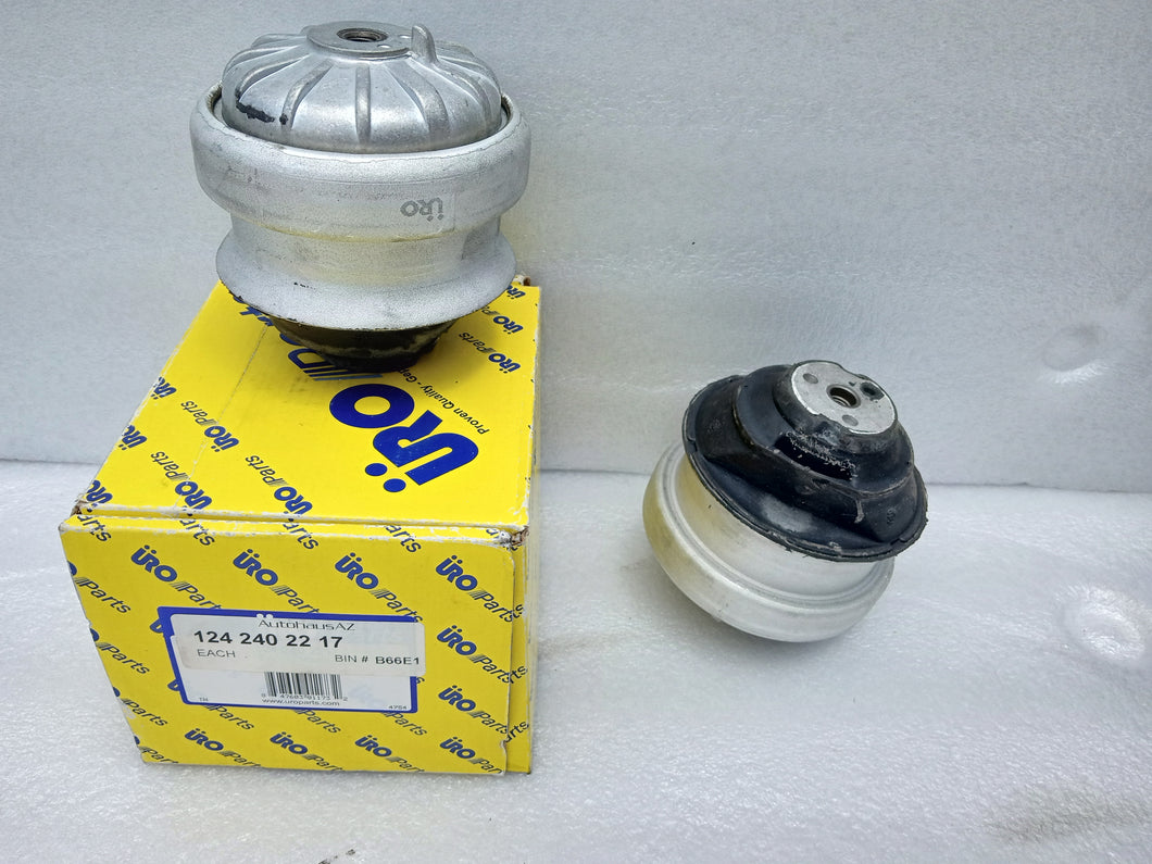 Mercedes Benz W201 W124 new URO engine mounts, pair