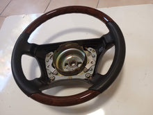 Load image into Gallery viewer, Mercedes Benz W140/129/124 steering wheel refurbished in new leather/wood
