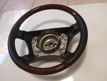 Load image into Gallery viewer, Vintage Mercedes Benz steering wheel refurbished in new leather/wood
